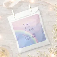 Rainbow of hope - pastel, wedding  favor bag