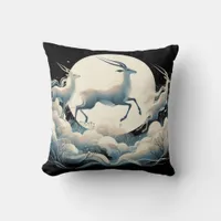 Serenity in Motion Antelope-Inspired Throw Pillow