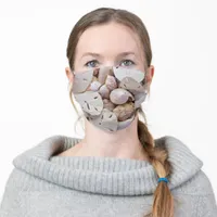 Pretty Seashells and Sand Dollars Coastal Adult Cloth Face Mask