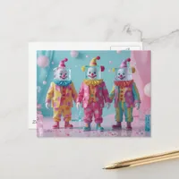 Funny icecube clowns  postcard