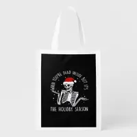 Are Holiday Season Skeleton Grocery Bag