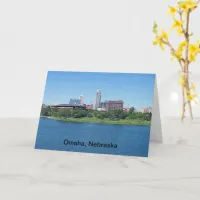 Omaha Nebraska Skyline Anniversary Special Event Card