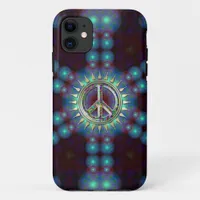 LumiBlue Groovy Peace Sign iPhone 5 Case