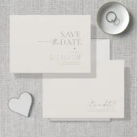 Chic Neutrals Wedding Bone White ID1020 Save The Date