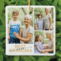 Best Grandma Ever Photo Keepsake Ceramic Ornament