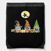 Happy Fall Y’all Cute Halloween Gnomes It’s Fall Y Drawstring Bag