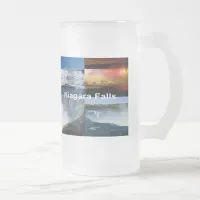 Niagara Falls New York Frosted Glass Beer Mug