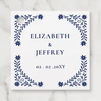 Elegant Boho Navy Floral Wedding  Favor Tags