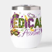 Medical Assistant - Mardi Gras Thermal Wine Tumbler