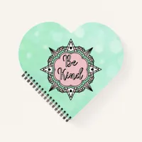 Be Kind | Mint Green and Pink Notebook