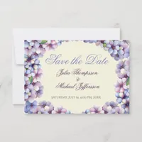 Romantic and Poetic Pastel Lilac Watercolor Save The Date