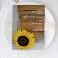 Sunflower Veil Country Wedding Rehearsal Dinner Invitation