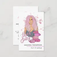 Chic Pink Beauty Fashion Business Card