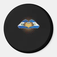 El Salvador And Nicaragua Heart Hands Minimal Magnet