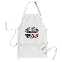 Illinois USA Flag & State Photo Text Adult Apron