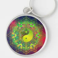 Geometric Balance YIn Yang Keychain