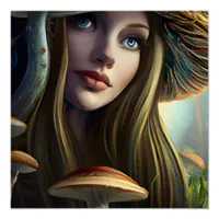 Fairytale Mushroom Fairy Poster
