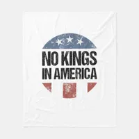 No Kings In America Vintage Patriotic No Kings Cre Fleece Blanket