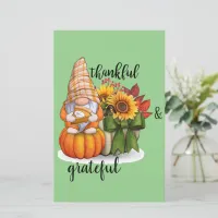 Thankful & grateful flat paper sheets