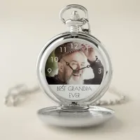 Grandfather best grandpa ever photo pocket watch