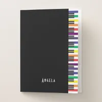 Rainbow Piano Keys Pocket Folder