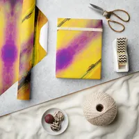 Yellow and Purple Santa Monica Pier Wrapping Paper