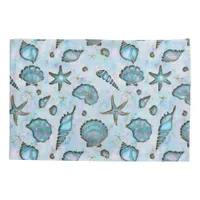 Seashells Starfish Watercolor Opal ID782 Pillow Case