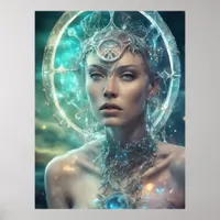 Space Woman Beautiful Scifi Poster