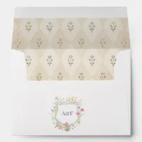 Cottagecore Floral Romantic Wildflower Wedding Envelope