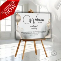 Gold and Charcoal Exotic Welcome Unplugged  Foam Foam Board