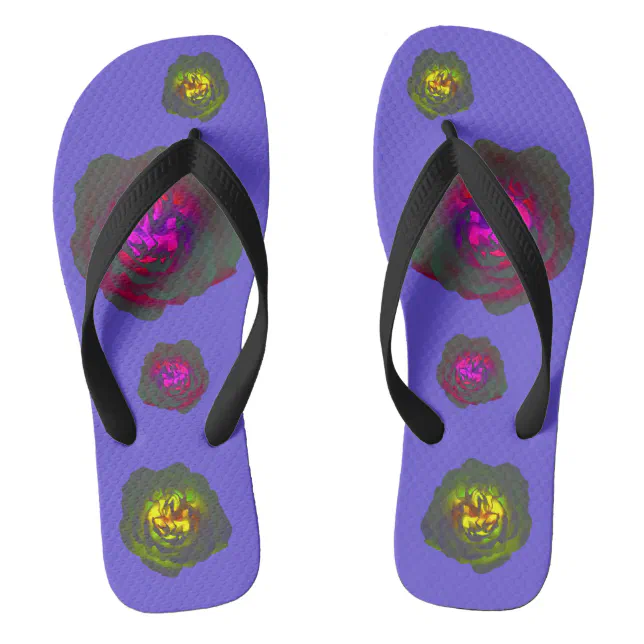 Dark Roses in the Heart of Light Flip Flops