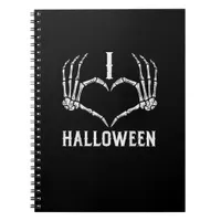 Halloween Skeleton Hands Heart Cute Women Girls Ki Notebook
