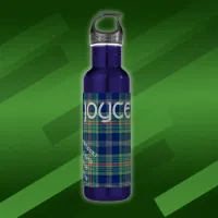 Timeless blue and green Tartan Monogram | Stainless Steel Water Bottle