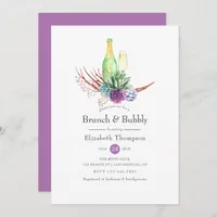 Desert Succulents Brunch and Bubbly Bridal Shower Invitation