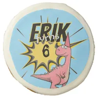 Roar-some Dino Birthday Party Cartoon Dinosaur Sugar Cookie