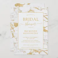 Luxury Gold Foil Marble Bridal Shower Invitation