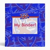 Cool British Flag Heart Design Binder