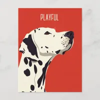 Red Dalmatian Postcard
