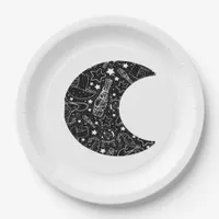 Whimsigoth Witch Moon Wicca Kawaii Goth Tattoo Ast Paper Plates