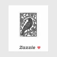 Retro F Caw F Crow Funny Saying Meme Design Sticker