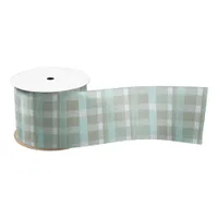 Coastal Christmas Plaid Pattern#2 ID1009 Satin Ribbon