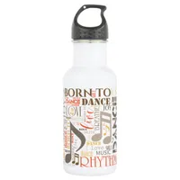 Born to Dance Brown ID277 Water Bottle