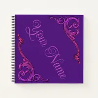 Vintage Purple Victorian Ornament  Notebook