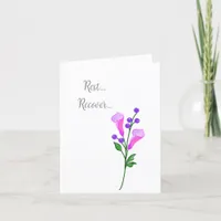 Modern Floral Get Well Greeting Card