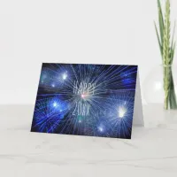 Happy New Year Fireworks Personalized Holiday Card