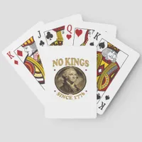 No Kings Since 1776 Classic Poker Cards