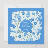 Mom Forget Me Not Floral Mothers Day Greeting Card