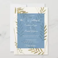 Elegant Timeless Soft Gold Floral Accents Invitation