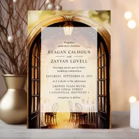 Midnight Lantern 1920s Speakeasy Wedding Invitation