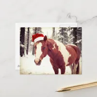 Adorable and Cute Christmas Paint Horse Postcard
